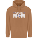 Football Mum Mom Mens 80% Cotton Hoodie Caramel Latte