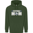 Football Mum Mom Mens 80% Cotton Hoodie Forest Green
