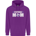 Football Mum Mom Mens 80% Cotton Hoodie Purple