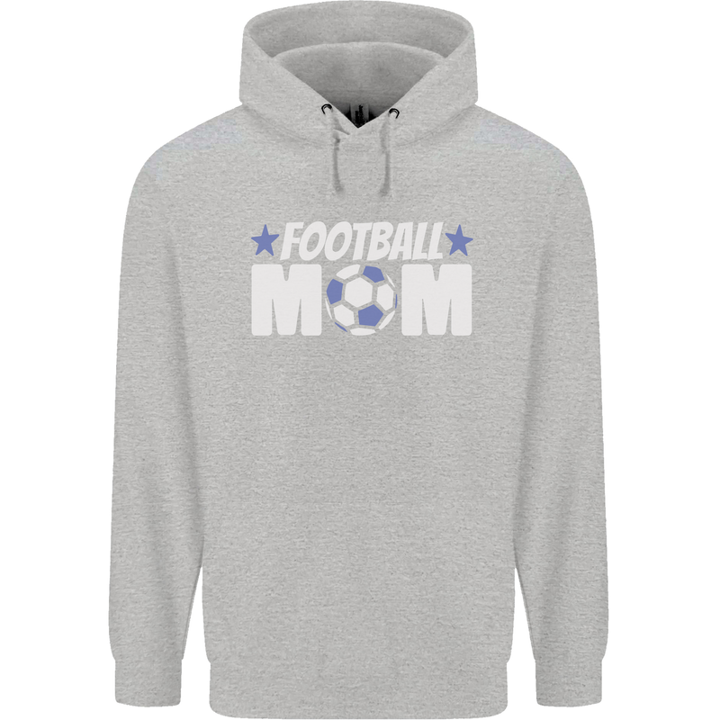 Football Mum Mom Mens 80% Cotton Hoodie Sports Grey