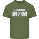 Football Mum Mom Mens Cotton T-Shirt Tee Top Military Green