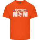 Football Mum Mom Mens Cotton T-Shirt Tee Top Orange