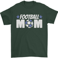 Football Mum Mom Mens T-Shirt 100% Cotton Forest Green