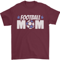 Football Mum Mom Mens T-Shirt 100% Cotton Maroon