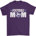 Football Mum Mom Mens T-Shirt 100% Cotton Purple