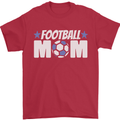 Football Mum Mom Mens T-Shirt 100% Cotton Red