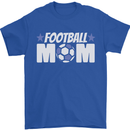Football Mum Mom Mens T-Shirt 100% Cotton Royal Blue
