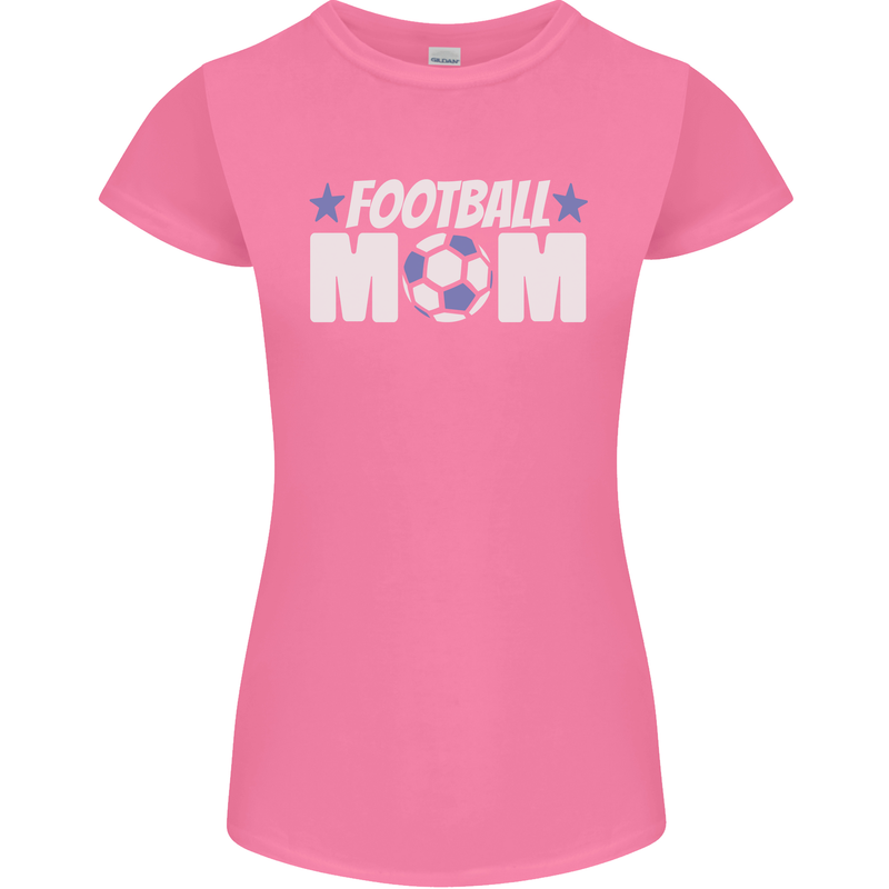 Football Mum Mom Womens Petite Cut T-Shirt Azalea