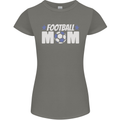 Football Mum Mom Womens Petite Cut T-Shirt Charcoal