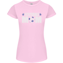 Football Mum Mom Womens Petite Cut T-Shirt Light Pink