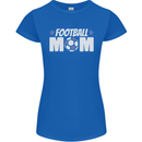 Football Mum Mom Womens Petite Cut T-Shirt Royal Blue
