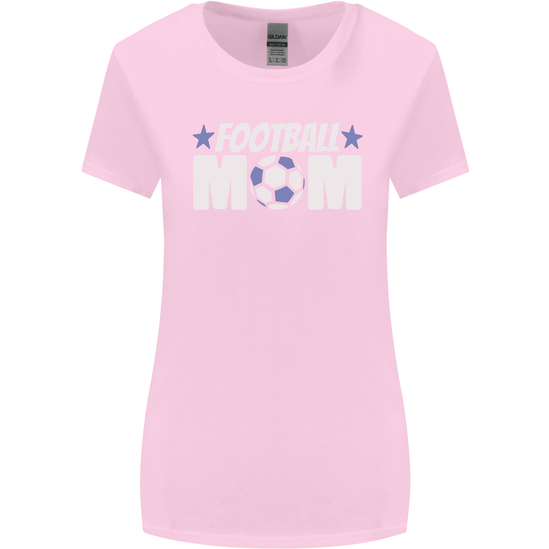 Football Mum Mom Womens Wider Cut T-Shirt Light Pink