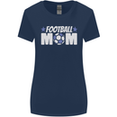 Football Mum Mom Womens Wider Cut T-Shirt Navy Blue