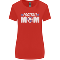 Football Mum Mom Womens Wider Cut T-Shirt Red