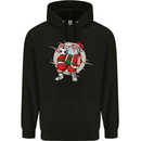 Football Santa Christmas Soccer Xmas Childrens Kids Hoodie Black