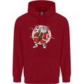 Football Santa Christmas Soccer Xmas Childrens Kids Hoodie Red