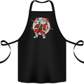 Football Santa Christmas Soccer Xmas Cotton Apron 100% Organic Black