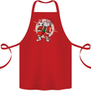 Football Santa Christmas Soccer Xmas Cotton Apron 100% Organic Red