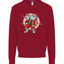 Football Santa Christmas Soccer Xmas Kids Sweatshirt Jumper Red