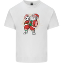 Football Santa Christmas Soccer Xmas Kids T-Shirt Childrens White