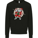 Football Santa Christmas Soccer Xmas Mens Sweatshirt Jumper Black