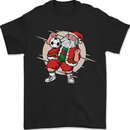 Football Santa Christmas Soccer Xmas Mens T-Shirt 100% Cotton Black