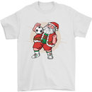 Football Santa Christmas Soccer Xmas Mens T-Shirt 100% Cotton White