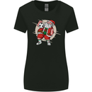 Football Santa Christmas Soccer Xmas Womens Wider Cut T-Shirt Black