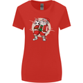 Football Santa Christmas Soccer Xmas Womens Wider Cut T-Shirt Red
