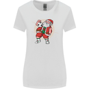 Football Santa Christmas Soccer Xmas Womens Wider Cut T-Shirt White