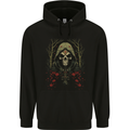 Forest Grim Reaper Skull Cult Mens 80% Cotton Hoodie Black