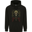Forest Grim Reaper Skull Cult Mens 80% Cotton Hoodie Black