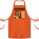 Forklift Driver I Lift Heavy Weights Funny Cotton Apron 100% Organic Orange