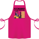 Forklift Driver I Lift Heavy Weights Funny Cotton Apron 100% Organic Pink