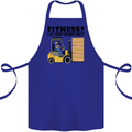 Forklift Driver I Lift Heavy Weights Funny Cotton Apron 100% Organic Royal Blue