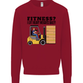 Forklift Driver I Lift Heavy Weights Funny Kids Sweatshirt Jumper Red