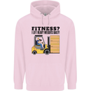 Forklift Driver I Lift Heavy Weights Funny Mens 80% Cotton Hoodie Light Pink