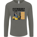 Forklift Driver I Lift Heavy Weights Funny Mens Long Sleeve T-Shirt Charcoal