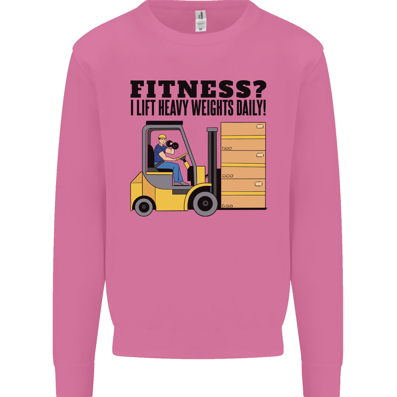Forklift Driver I Lift Heavy Weights Funny Mens Sweatshirt Jumper Azalea