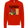 Forklift Driver I Lift Heavy Weights Funny Mens Sweatshirt Jumper Bright Red