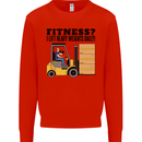 Forklift Driver I Lift Heavy Weights Funny Mens Sweatshirt Jumper Bright Red