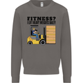 Forklift Driver I Lift Heavy Weights Funny Mens Sweatshirt Jumper Charcoal