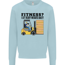 Forklift Driver I Lift Heavy Weights Funny Mens Sweatshirt Jumper Light Blue