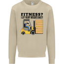 Forklift Driver I Lift Heavy Weights Funny Mens Sweatshirt Jumper Sand