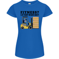 Forklift Driver I Lift Heavy Weights Funny Womens Petite Cut T-Shirt Royal Blue