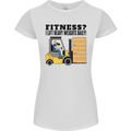 Forklift Driver I Lift Heavy Weights Funny Womens Petite Cut T-Shirt White