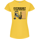 Forklift Driver I Lift Heavy Weights Funny Womens Petite Cut T-Shirt Yellow