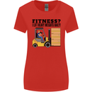 Forklift Driver I Lift Heavy Weights Funny Womens Wider Cut T-Shirt Red