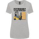 Forklift Driver I Lift Heavy Weights Funny Womens Wider Cut T-Shirt Sports Grey