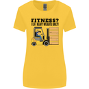 Forklift Driver I Lift Heavy Weights Funny Womens Wider Cut T-Shirt Yellow